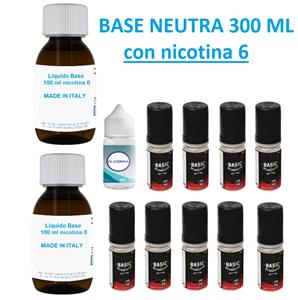 Basi Neutre »  »  » Base Neutra 300 ml nicotina 6