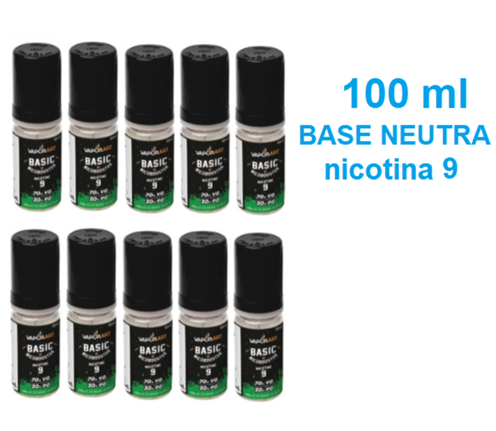 Base Neutra 100 ml nicotina 9 - - Basi neutre e liquidi per le sigarette  elettroniche
