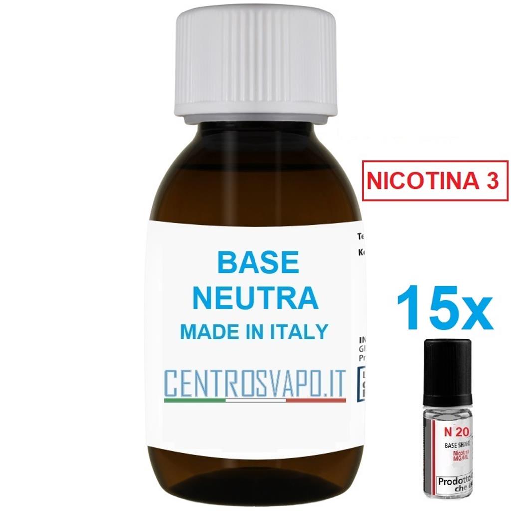 Base Neutre 1 litro nicotina 3 - - Basi neutre e liquidi per le sigarette  elettroniche